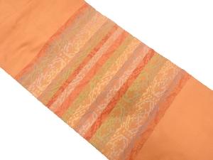 横段に花亀甲模様織り出し名古屋帯